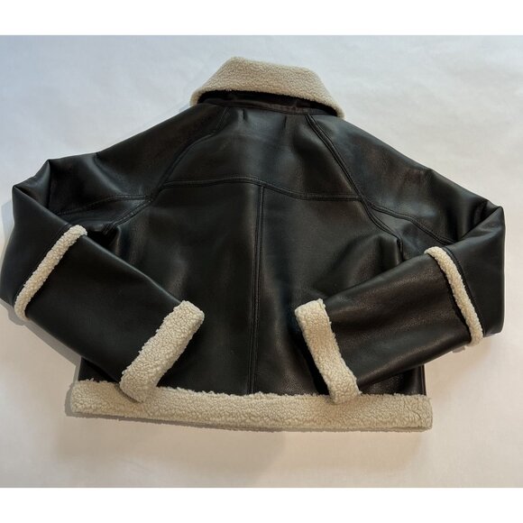 En Saison Chrisley Faux Leather Moto Jacket in Black - Picture 4 of 4